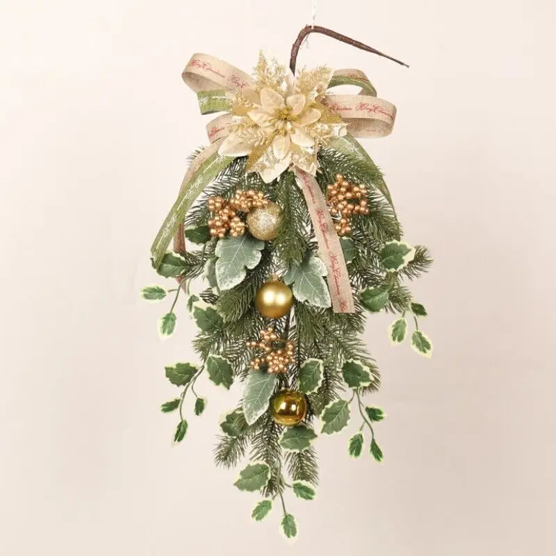 Christmas Teardrop Swag Artificial Christmas Door Wreath Christmas Decoration Wall Hanging Ornament Home Festival Decoration
Christmas Teardrop Swag Artificial Christmas Door Wreath Christmas Decoration Wall Hanging Ornament Home Festival Decoration