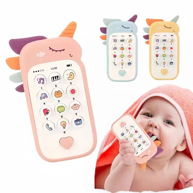 Jouet de téléphone de simulation pour bébé, TeWindsor, éducation précoce des bébés, machine d'apprentissage, musique, son, jouets de sommeil, cadeau pour enfants 1