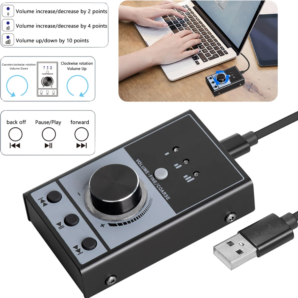 

USB-контроллер громкости компьютера, 3 режима, совместим с Bluetooth 5,1, мультимедийная Колонка для ПК, внешняя кнопка регулировки громкости звука