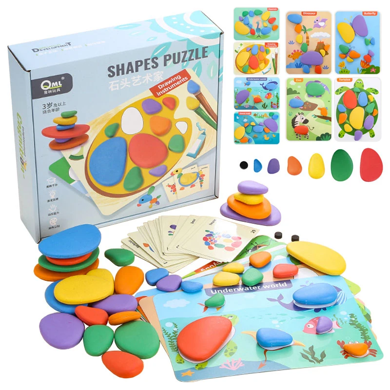 New Children 3D Colorful Puzzle Montessori Toys Rainbow Pebbles Logical Thinking Game Parish Painting Sensory Learning Toys
New Children 3D Colorful Puzzle Montessori Toys Rainbow Pebbles Logical Thinking Game Parish Painting Sensory Learning Toys