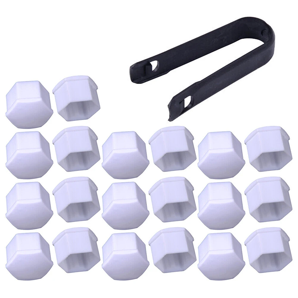 20pcs Car 17mm White Wheel Lug Nut Bolt Cover Cap With Removal Tool Kit Set New Plastic-Accessories For Vehicles
20pcs Car 17mm White Wheel Lug Nut Bolt Cover Cap With Removal Tool Kit Set New Plastic-Accessories For Vehicles