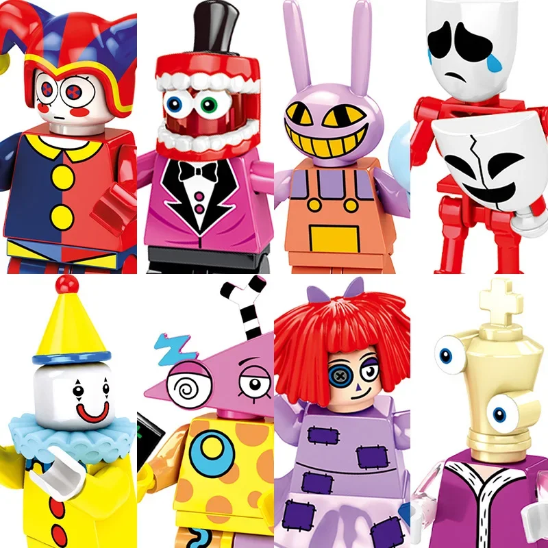 

RT046-053 The Amazing Digital Circus Anime Figures Building Block Set Cute Cartoon Toys for Kids Birthday Gifts