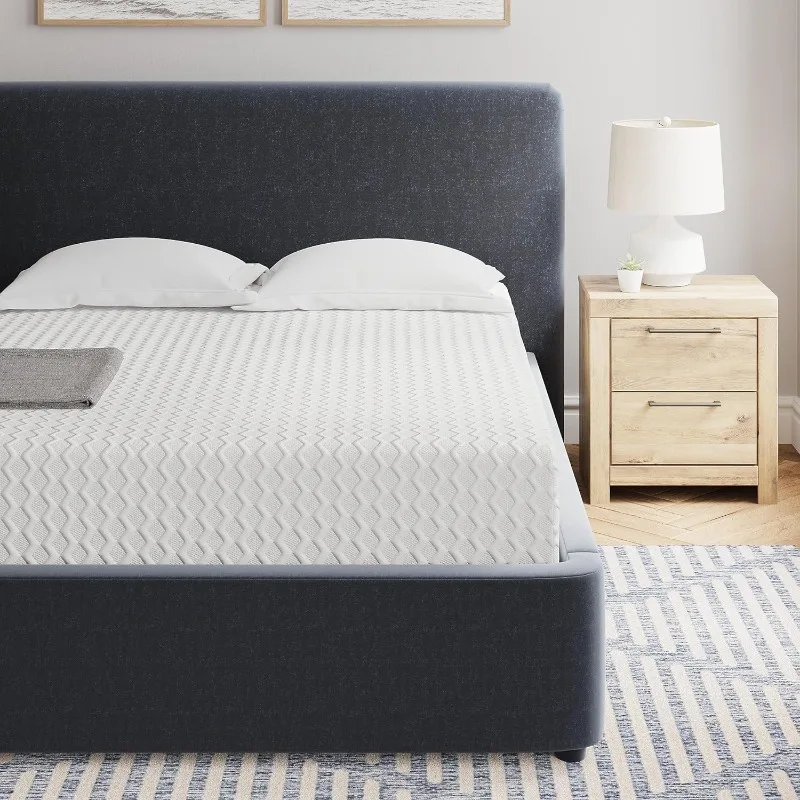 

Signature Design by Ashley Full Size Chime 12 Inch Medium Firm Memory Foam Mattress with Green Tea & Charcoal Gel , White