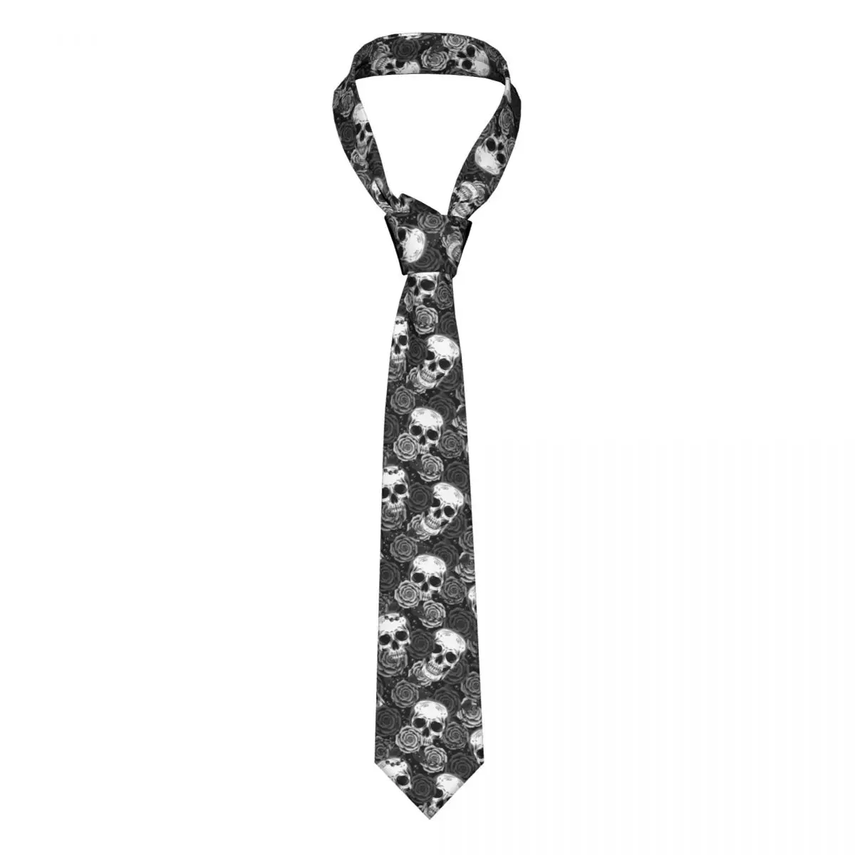 

Monochrome Camouflage Skull Roses Scattred Beads Tie Ties Hip-Hop Street Cravat Wedding Necktie Shirt Accessories