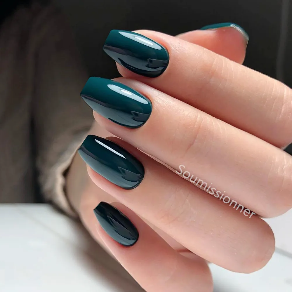 24Pcs Peacock Blue Short Ballerina Coffin Fake Nails With Jelly Glue Artificial Press On False Nails DIY Manicure Tool
24Pcs Peacock Blue Short Ballerina Coffin Fake Nails With Jelly Glue Artificial Press On False Nails DIY Manicure Tool