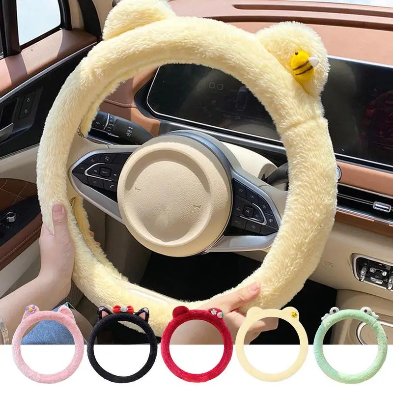 Cute Cat Ear-Shaped Steering Wheel Cover plush Winter Steering Wheel Protector for Women Car Anti-Skid Steering Wheel Accessorie
Cute Cat Ear-Shaped Steering Wheel Cover plush Winter Steering Wheel Protector for Women Car Anti-Skid Steering Wheel Accessorie