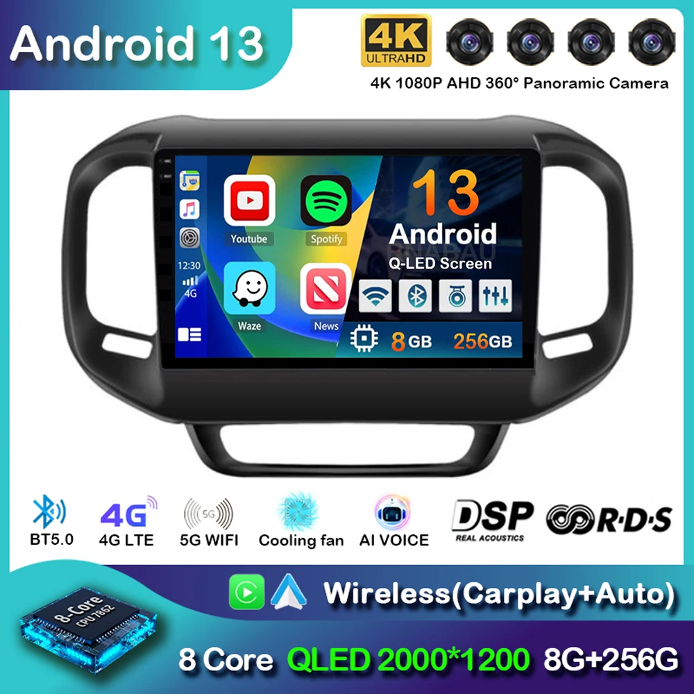 Android 13 Carplay Auto 4G+WIFI Car Radio For FIAT Toro 2017 - 2021 Multimedia Video Player Navigation GPS DSP 360 Camera Stereo
Android 13 Carplay Auto 4G+WIFI Car Radio For FIAT Toro 2017 - 2021 Multimedia Video Player Navigation GPS DSP 360 Camera Stereo