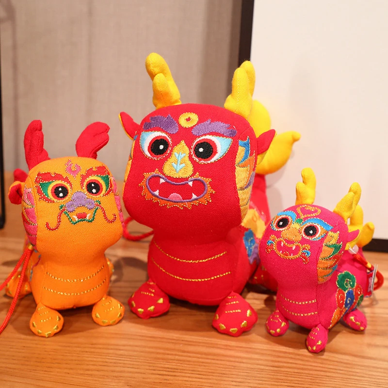 

Творческий китайский стиль Зодиак Дракон новогодний цветок Ткань Домашний Декор мягкая игрушка Новогодний подарок для детей