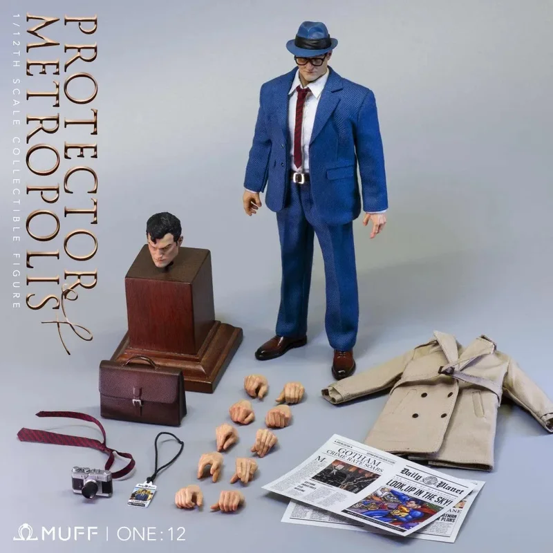 

Muff Toys 1/12 Full Set Male 6 Inches Action Figure Metropolitan Guardian Justice Messenger Operation Clark KENT Collectible Toy