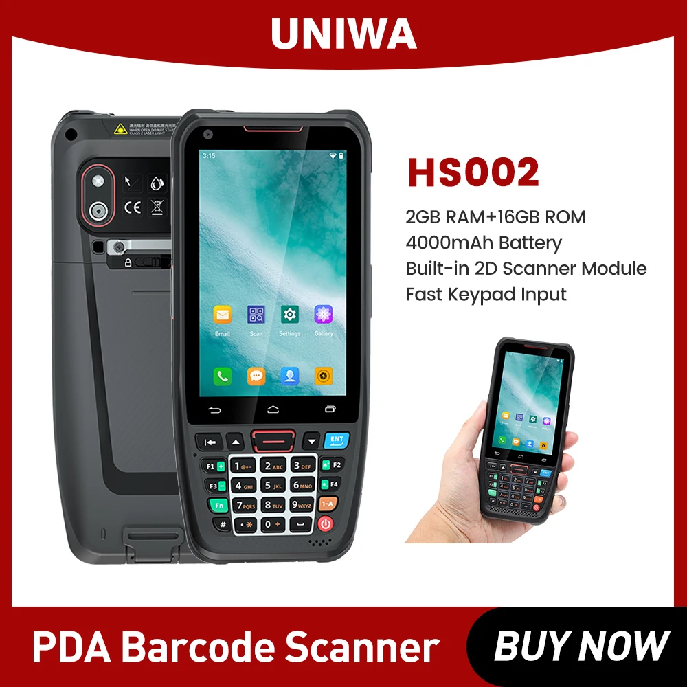 UNIWA HS002 2D Laser Scanner Mobile Phone 2G 16G Android 10 SmartPhone For QR Code PDA Barcode Cellphone Slim Handheld
UNIWA HS002 2D Laser Scanner Mobile Phone 2G 16G Android 10 SmartPhone For QR Code PDA Barcode Cellphone Slim Handheld