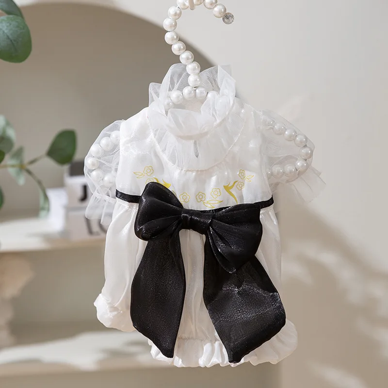 Small Incense Wind Pet Princess Skirt Black Bow Dog Clothes Summer Fashion Teddy Dress Beautiful Puppy Two-legged Clothing
Small Incense Wind Pet Princess Skirt Black Bow Dog Clothes Summer Fashion Teddy Dress Beautiful Puppy Two-legged Clothing