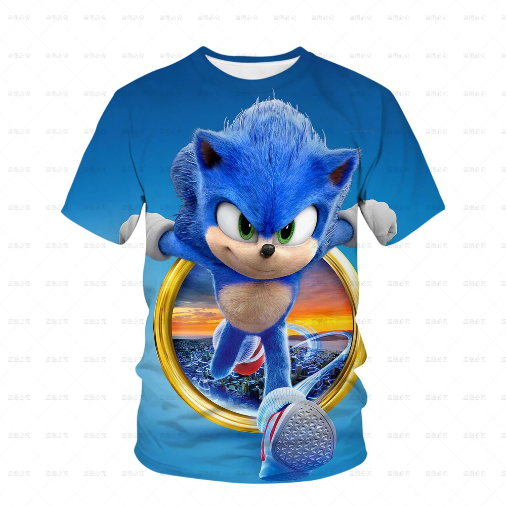 Children's Cartoon Short-sleeved Sonic The Hedgehog New Fashion Creative 3D Digital Printing High-value All-match Adult T-shirt
Children's Cartoon Short-sleeved Sonic The Hedgehog New Fashion Creative 3D Digital Printing High-value All-match Adult T-shirt