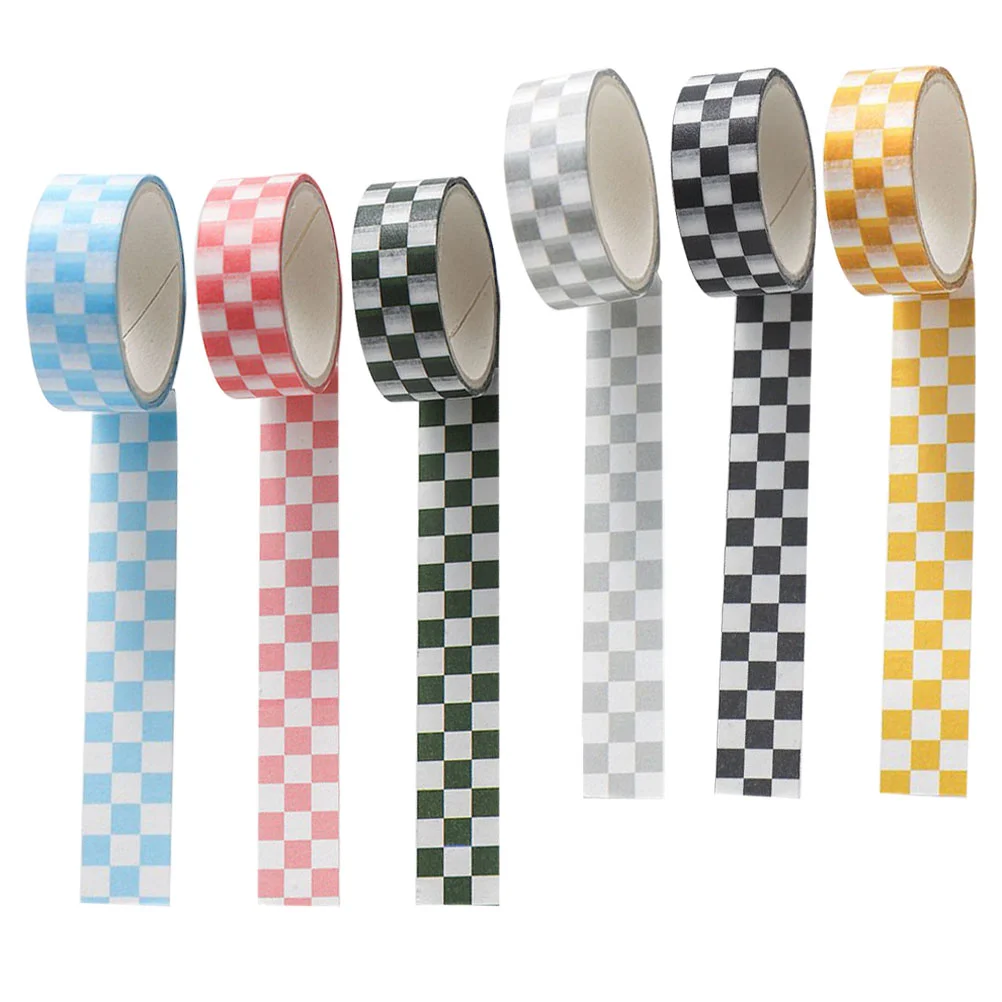 

6 Rolls of Scrapbooking Washi Tape Notepad Printing Tape DIY Washi Tape Scrapbook Tape Decoration