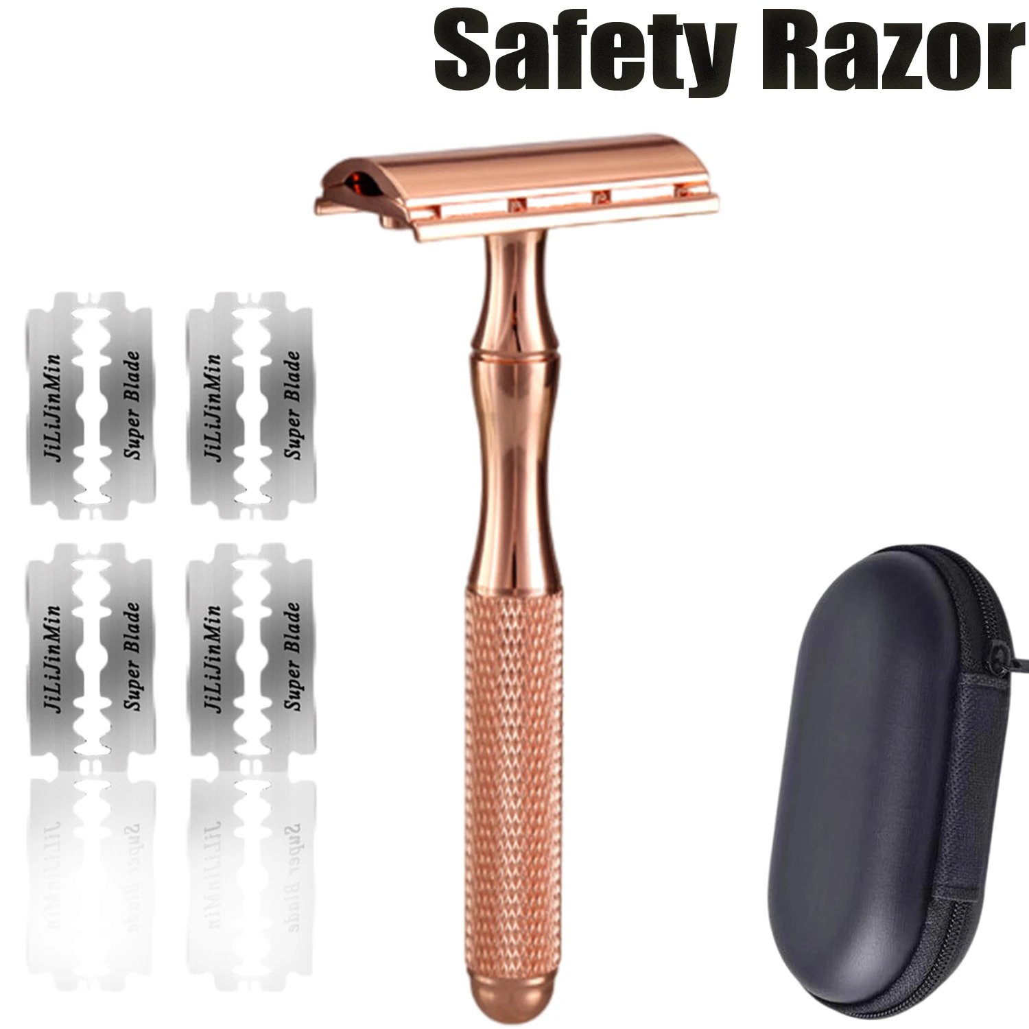 

Razor,Classic Safety Razors with 20 Blades,Double Edge Shaver Manual Shaving Hair Removal for Men Women Beard,Leg,Chest Hair