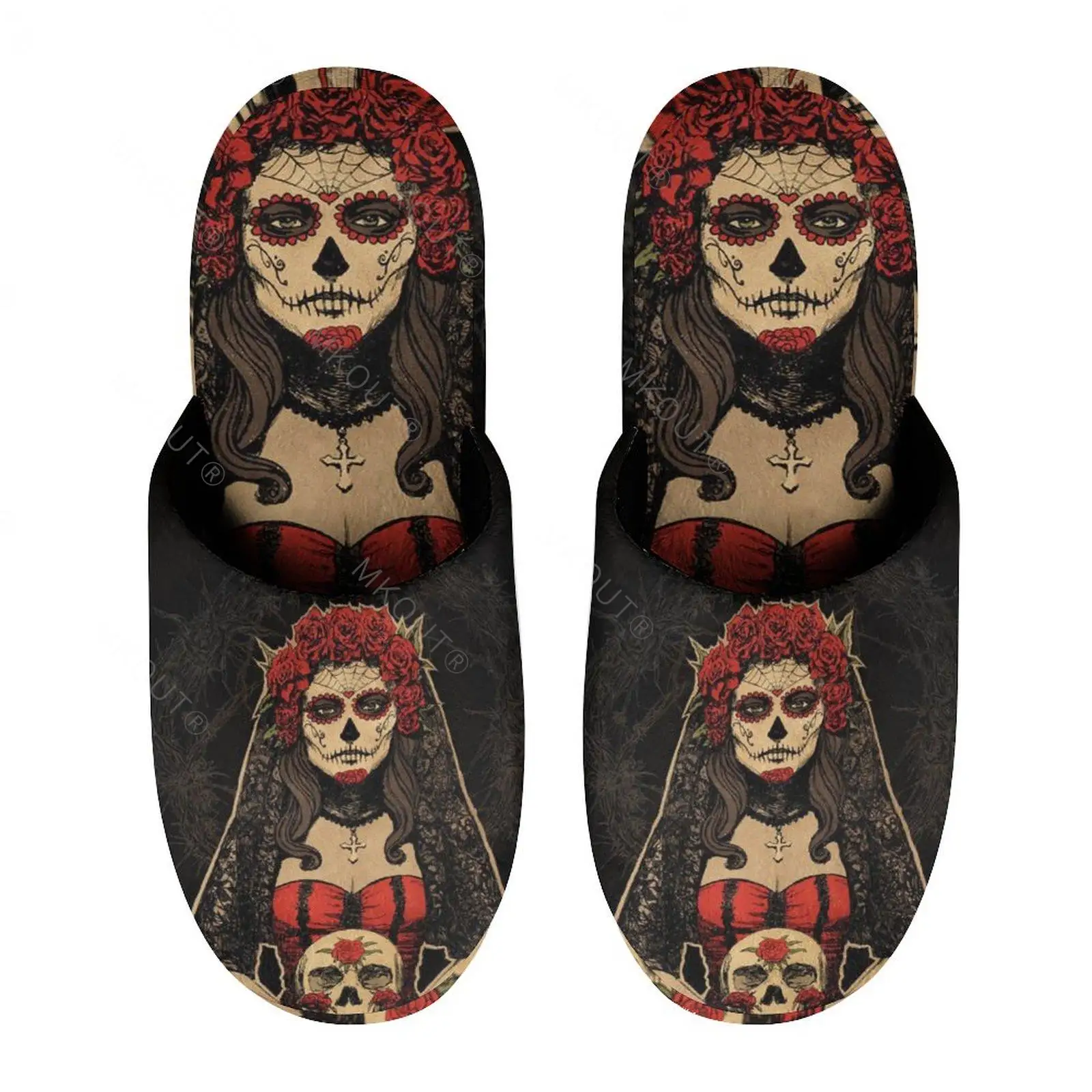 La Calavera Catrina Mexican Sugar Skull (6) Warm Cotton Slippers For Men Women Thick Soft Soled Non-Slip Fluffy Shoes Indoor H
La Calavera Catrina Mexican Sugar Skull (6) Warm Cotton Slippers For Men Women Thick Soft Soled Non-Slip Fluffy Shoes Indoor H