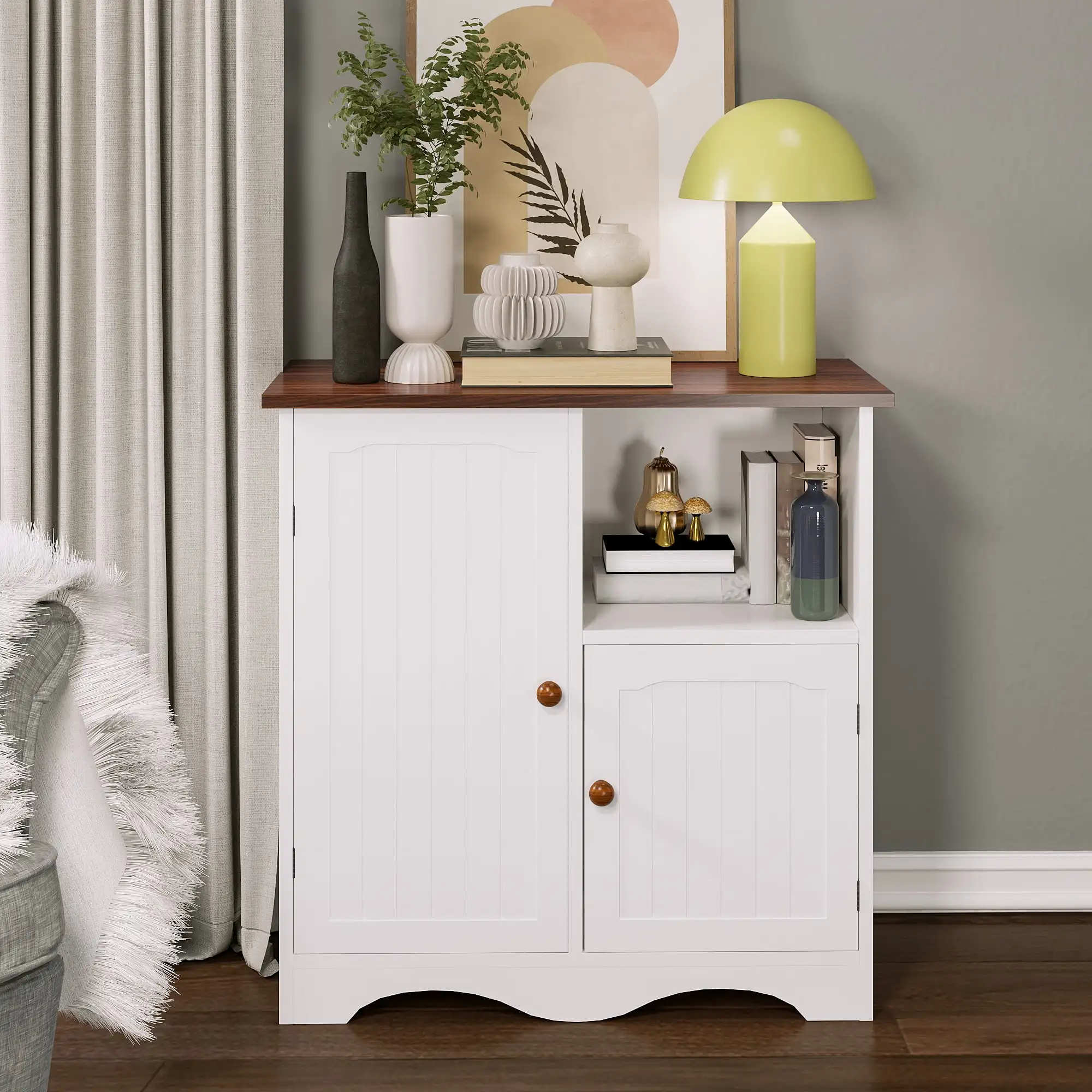 Dextrus Kitchen Storage Cabinet Sideboard Buffet Cupboard with 2 Doors and Open Shelf for Dining Room Kitchen
Dextrus Kitchen Storage Cabinet Sideboard Buffet Cupboard with 2 Doors and Open Shelf for Dining Room Kitchen