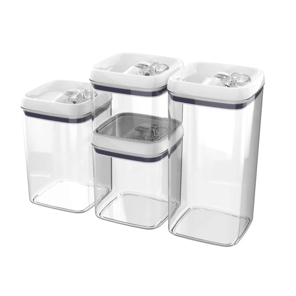 

Better Homes & Gardens Canister Pack of 4, Flip Tite Square Food Storage Set