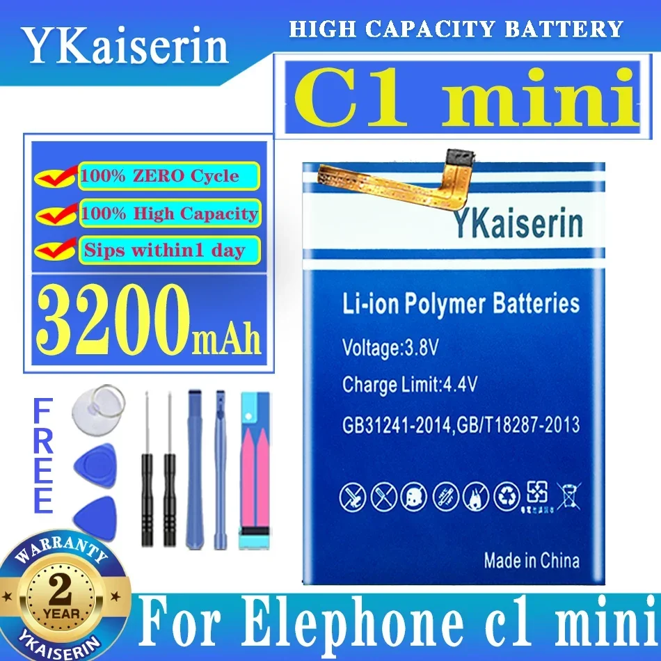 YKaiserin 3200mah Battery For Elephone C1 Mini C1Mini High Capacity Battery + Free Tools
YKaiserin 3200mah Battery For Elephone C1 Mini C1Mini High Capacity Battery + Free Tools
