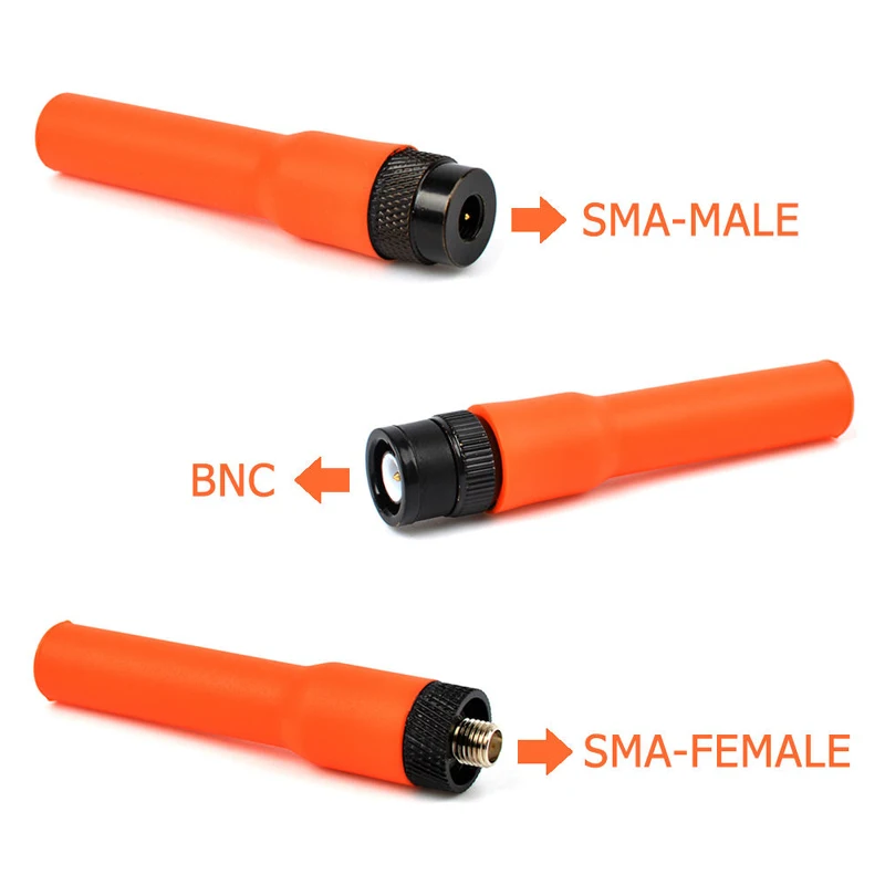 

Orange SF-20 SMA Male/SMA Female/BNC Dual Band VHF UHF 144MHz/430MHz SF20 Soft Antenna for Baofeng Kenwood HYT TYT Two Way Radio