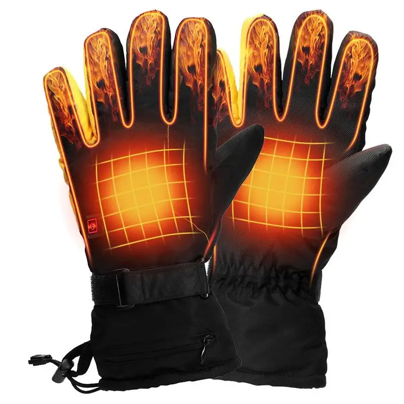 

Heated Motorcycle Gloves Rechargeable Battery Electric Heated Gloves All Weather Thermal Touchscreen Gloves For Climbing Hiking