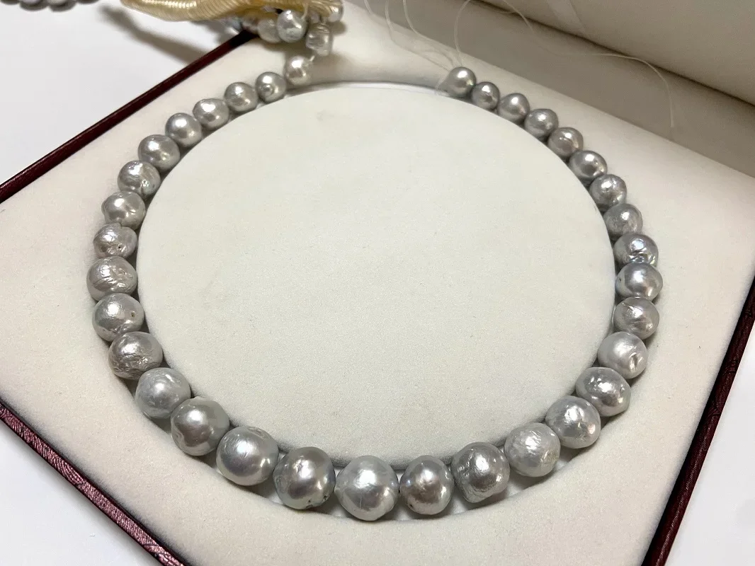 Trendy 11-13mm Bright Light Gray Pearl Necklace for Women Natural Sea Pearl Less Flaw Fine Jewelry Party Gifts Pendants
Trendy 11-13mm Bright Light Gray Pearl Necklace for Women Natural Sea Pearl Less Flaw Fine Jewelry Party Gifts Pendants