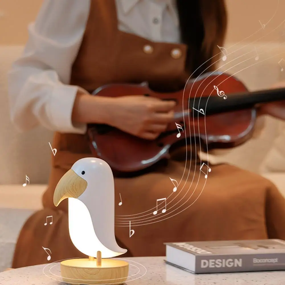 

Ночник с USB-зарядкой Toucan Bird, аккумуляторная колонка с регулируемой яркостью для спальни, Настольный светильник с Bluetooth, домашняя лампа