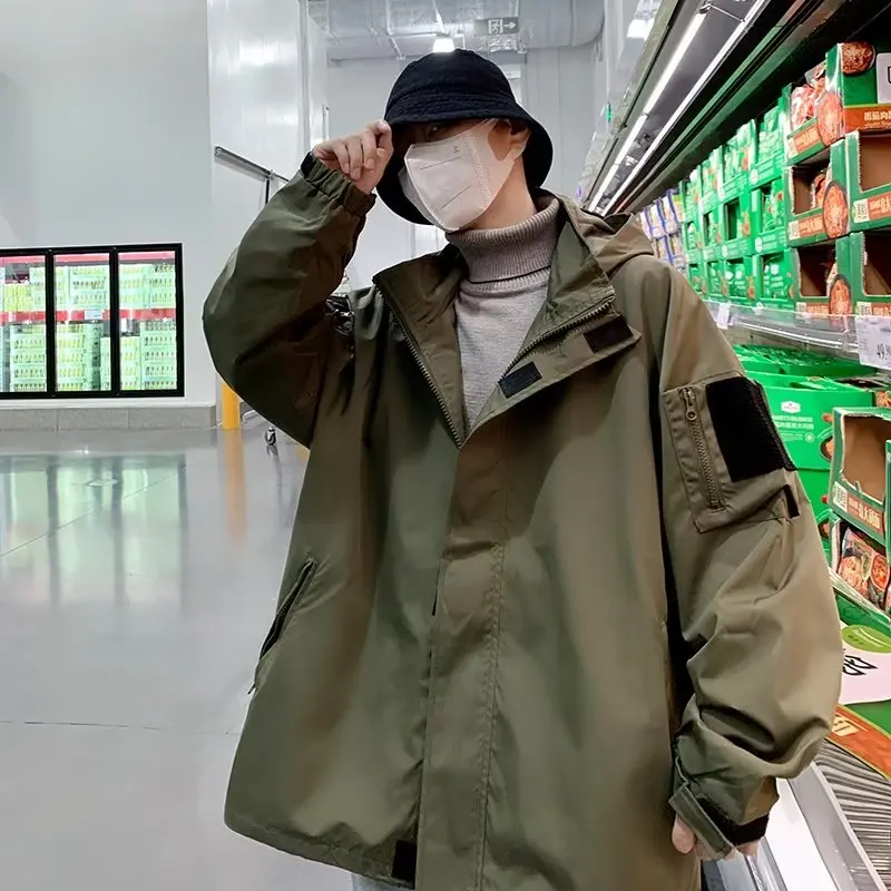 Y2K Jacket Streetwear Spring Autumn Handsome Windbreaker Men's Jacket Outdoor Windproof Jacket Bomber Jackets for Men
Y2K Jacket Streetwear Spring Autumn Handsome Windbreaker Men's Jacket Outdoor Windproof Jacket Bomber Jackets for Men