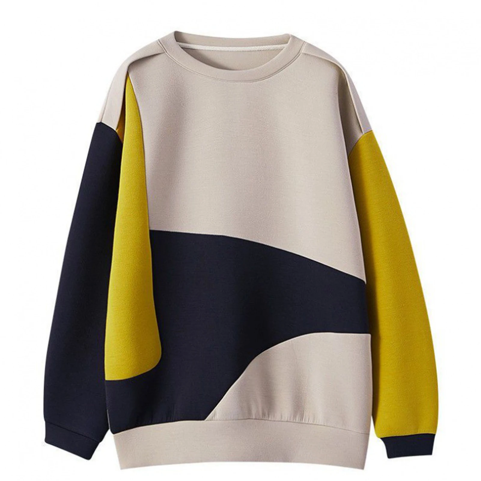Ytrkiasy Contrasting Colors Patchwork Spring Autumn Fashion All-match Loose Sweatshirts Female Round Neck Long Sleeve Pullovers
Ytrkiasy Contrasting Colors Patchwork Spring Autumn Fashion All-match Loose Sweatshirts Female Round Neck Long Sleeve Pullovers