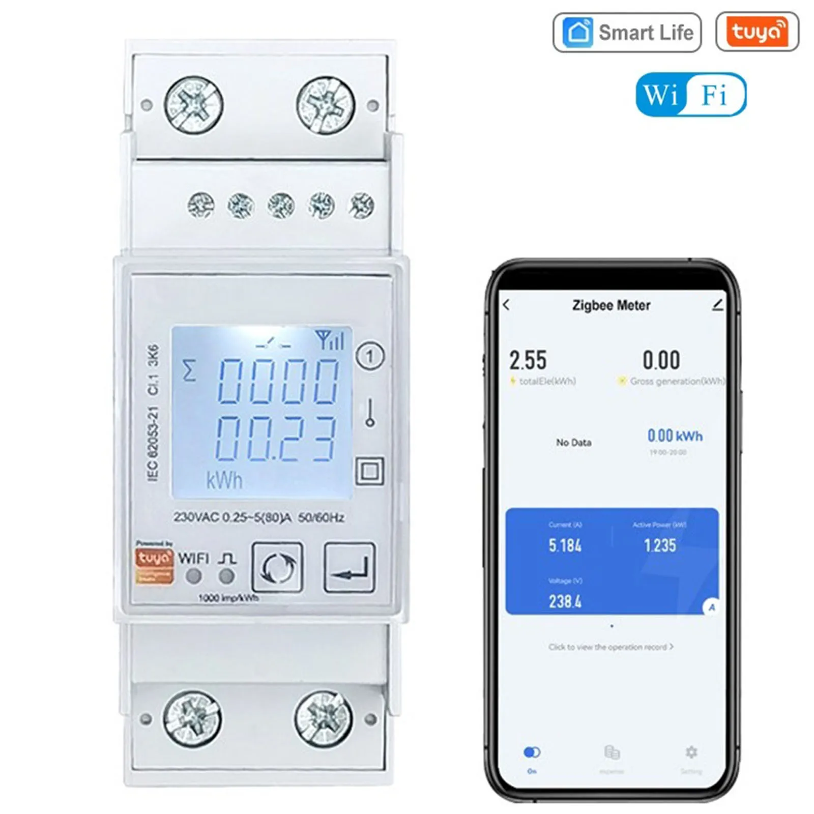 Brand New Energy Meter Bidirectional 2.4GHZ Bidirectional Digital Din Rail Electricity Measuring Power Monitor
Brand New Energy Meter Bidirectional 2.4GHZ Bidirectional Digital Din Rail Electricity Measuring Power Monitor
