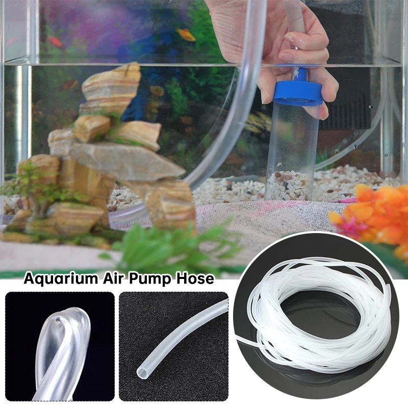 

4-6Mm 1/3/5M Soft Silicone Oxygen Pump Hose for Air Bubble Stone Professional Aquarium Fishtank Pond Pump Flexible Silicone Tube