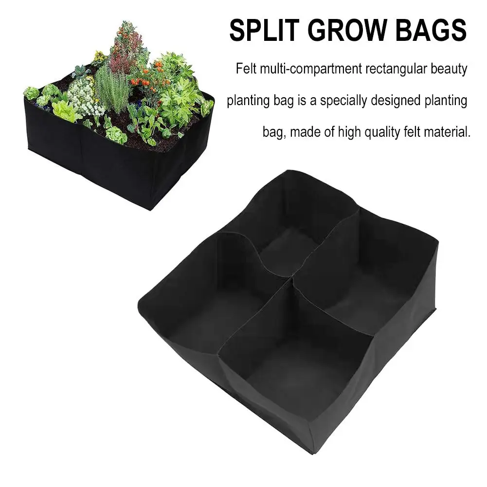 

Войлочный многоярусный прямоугольный мешок для посадки овощей, Зеленый цветочный горшок для выращивания в саду, красивая посадка, Раздельный мешок для посадки W6i7