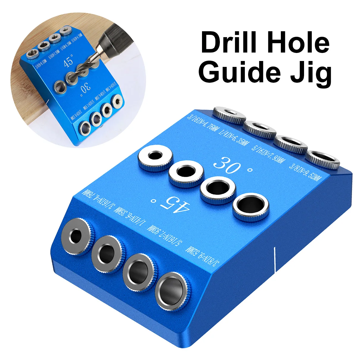 30 45 90 Angle Drill Guide Jig Aluminum Alloy Drilling Hole Guide Jig Multipurpose 4 Sizes Drilling Jig Precise Hole Drilling 
30 45 90 Angle Drill Guide Jig Aluminum Alloy Drilling Hole Guide Jig Multipurpose 4 Sizes Drilling Jig Precise Hole Drilling