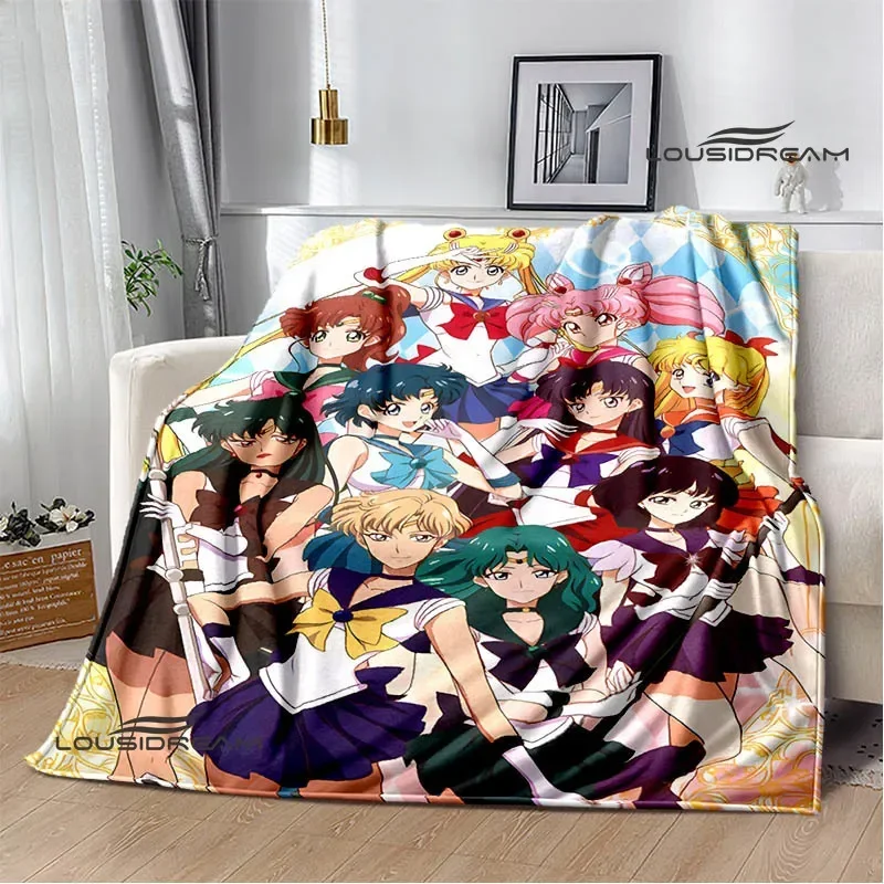 

Cartoon S-Sailor Moon printed blanket Flange warm blanket picnic blankets cubre cama throw blanket bed linings Birthday Gift