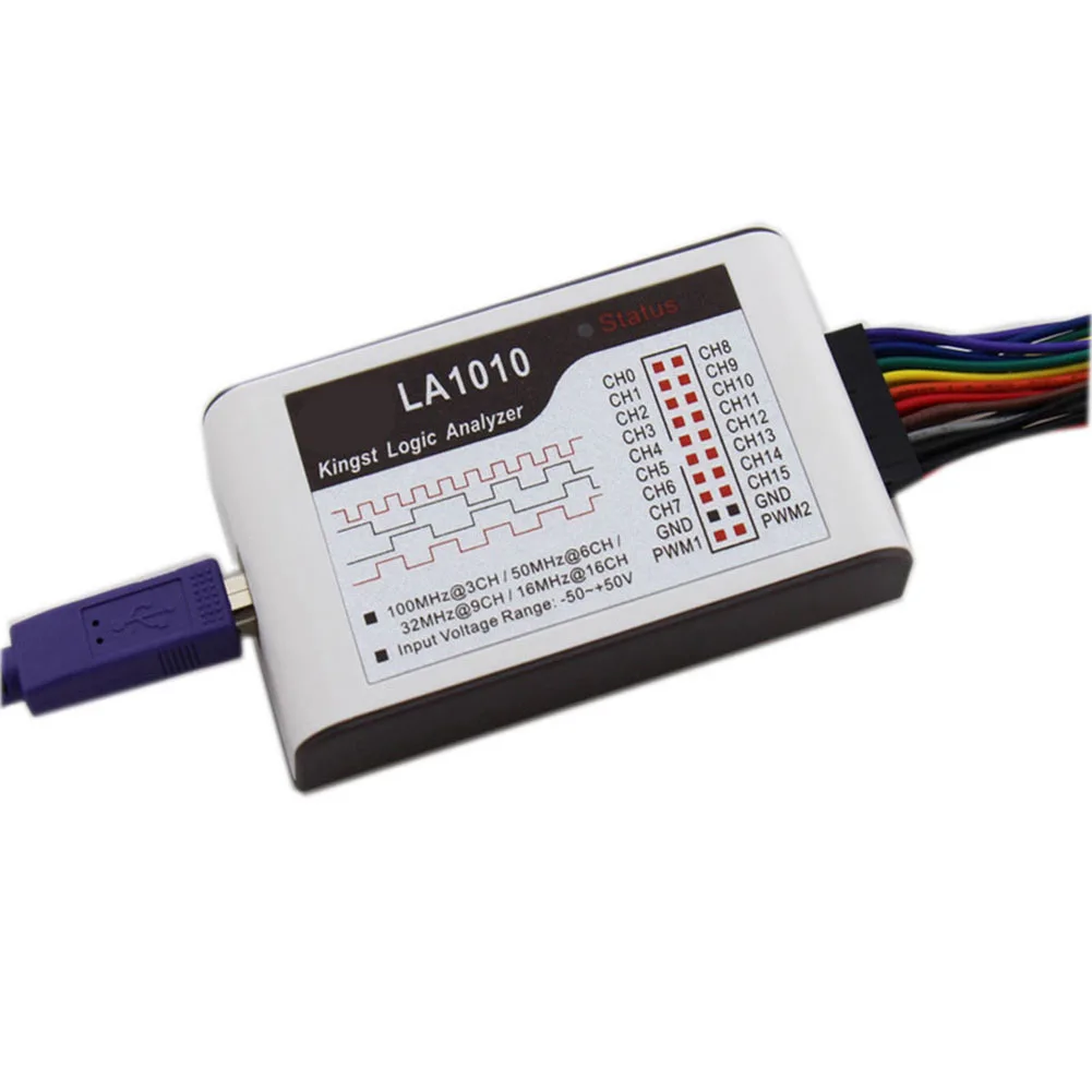 LA1010 Logic Analyzer 100 MHz Maximum Sampling Rate 16 Input Channels High-performance Built-in PWM Generator Durable
LA1010 Logic Analyzer 100 MHz Maximum Sampling Rate 16 Input Channels High-performance Built-in PWM Generator Durable