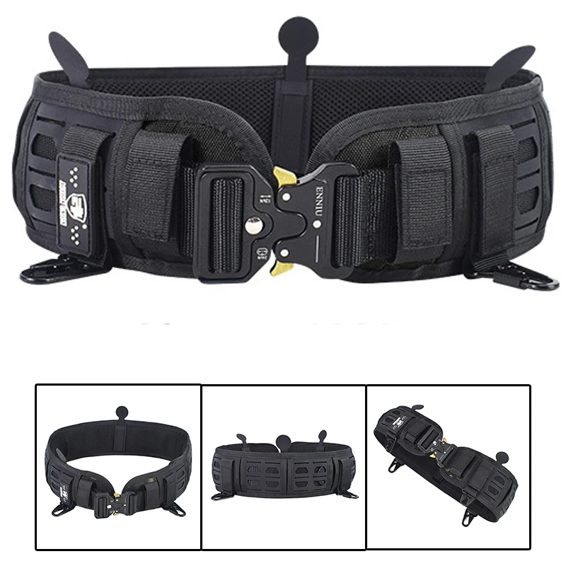 

Tactical Molle Belt Hunting Airsoft Hiking Fishing Shooting Girdle Duty Military Accessories Cs Combat Army Training Waistband