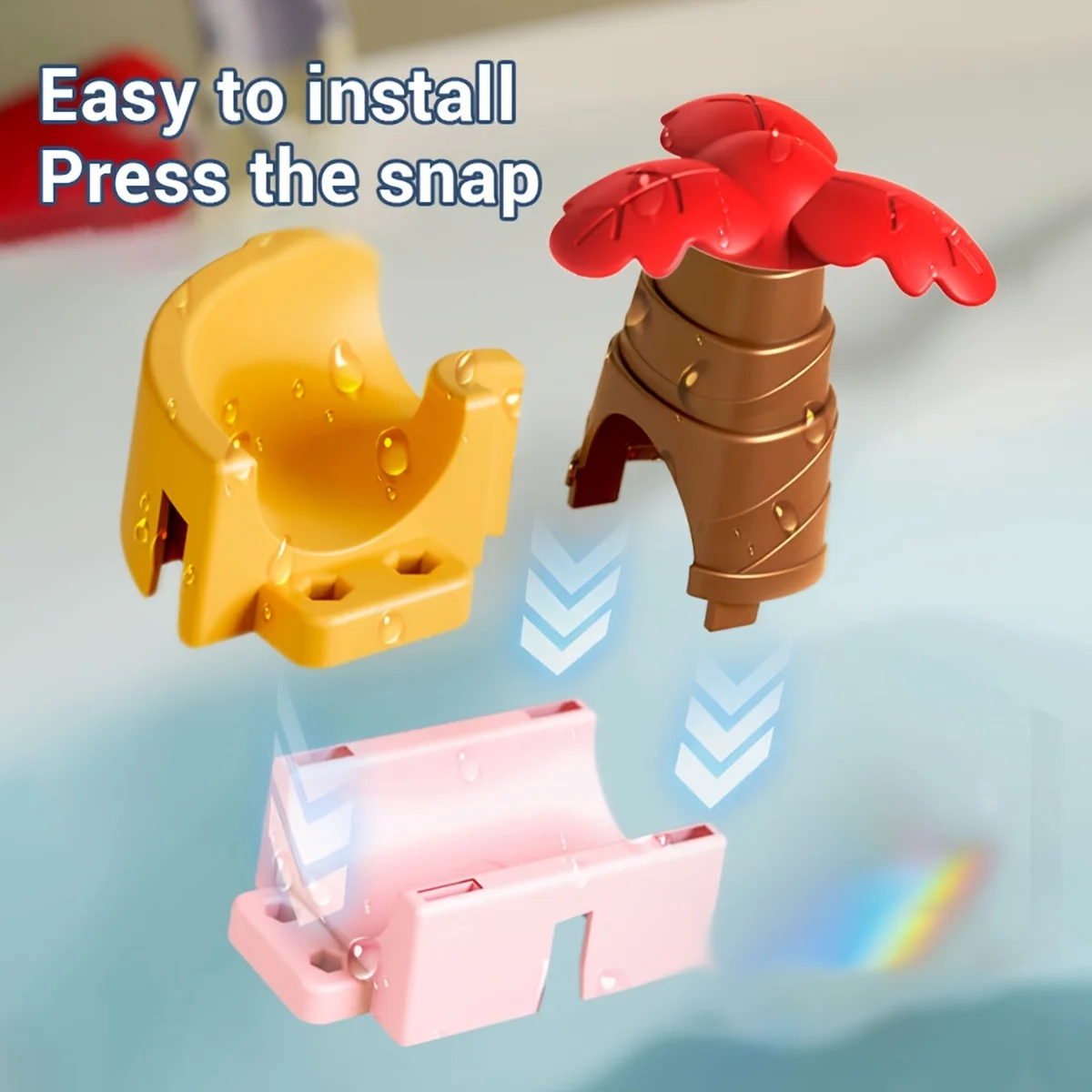 DIY Building Water Slide Tracks BaBy Bath Toys Wall Track Building Set Spray Water Toys for Kids, Outside Pool Bathtub Toys DIY Building Water Slide Tracks BaBy Bath Toys Wall Track Building Set Spray Water Toys for Kids, Outside Pool Bathtub Toys