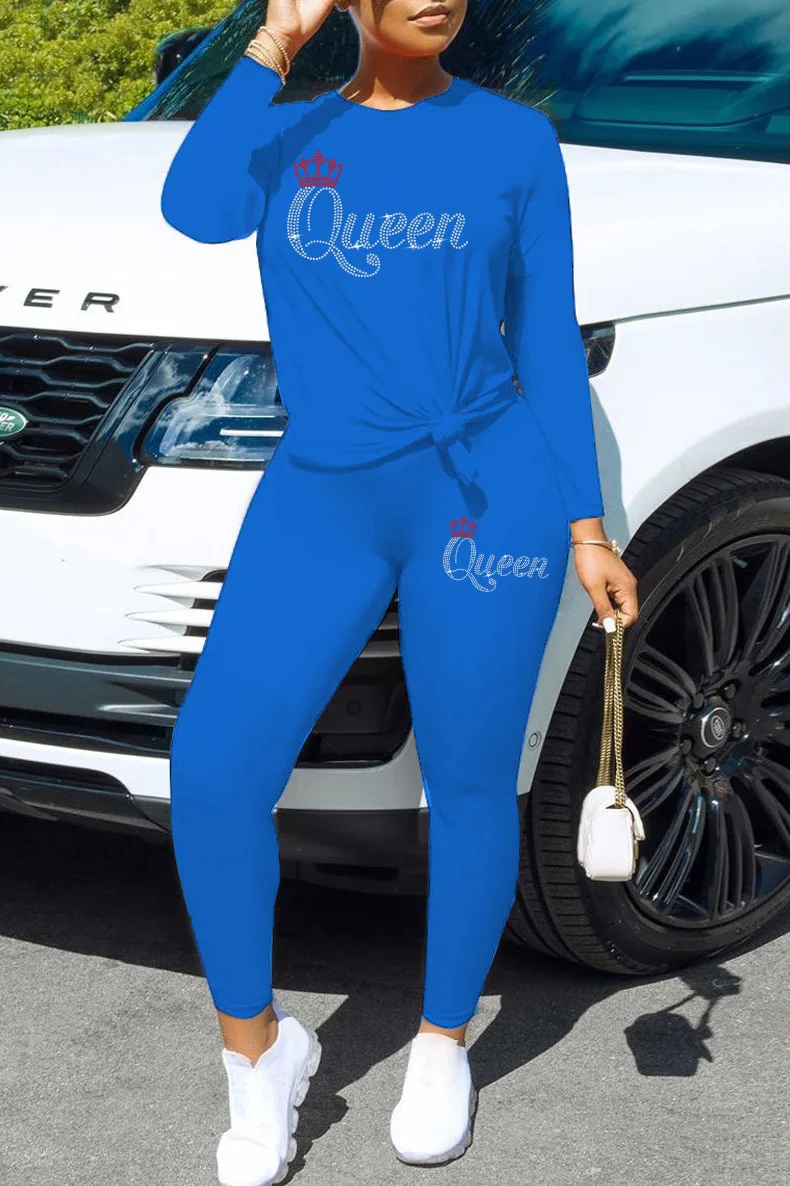 Women's Diamond Round Neck Top and Leggings Set Sports and Leisure Suit Fashionable Hot New Two-piece Set 
Women's Diamond Round Neck Top and Leggings Set Sports and Leisure Suit Fashionable Hot New Two-piece Set