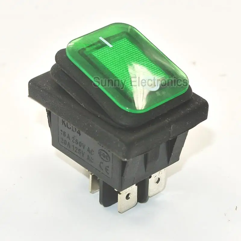 

50x Green Power Switch RLEIL RL2 (P) Waterproof IP65 ON/OFF 12V 220V Car Rocker Switch