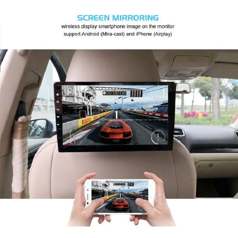 Android 8.1 GPS Headrest Monitor 10.1 Inch IPS Screen Vehicle Display With Wifi Bluetooth Mirroring Rear Seat Car Video Player
Android 8.1 GPS Headrest Monitor 10.1 Inch IPS Screen Vehicle Display With Wifi Bluetooth Mirroring Rear Seat Car Video Player