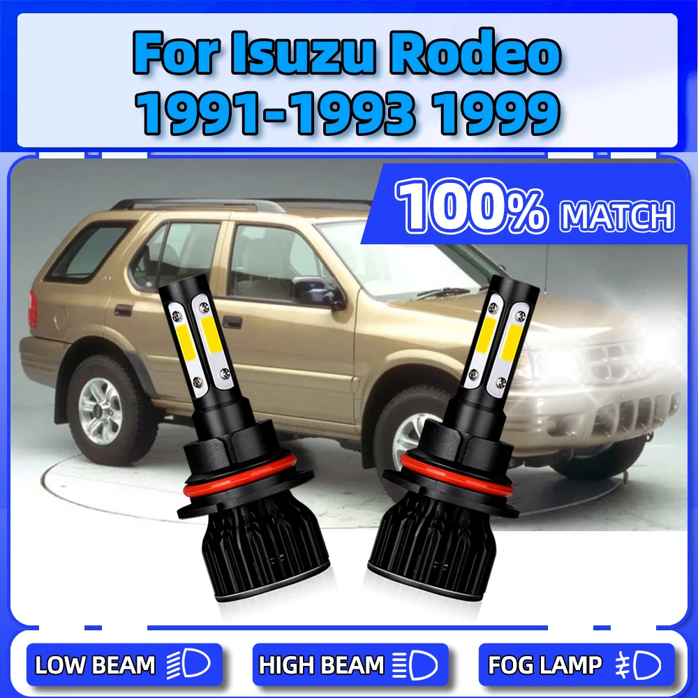 

2Pcs 20000LM LED Headlight 120W 9004 HB1 CSP Chips Car Lamps 12V Turbo Auto Front Lamps For Isuzu Rodeo 1991 1992 1993 1999