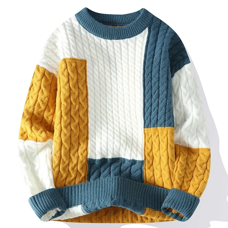 Autumn Men's Twist Braid Sweater Fashion Pullovers Winter Thick Knit Sweaters Streetwear Solid Warm O Neck Jumper Pullover
Autumn Men's Twist Braid Sweater Fashion Pullovers Winter Thick Knit Sweaters Streetwear Solid Warm O Neck Jumper Pullover