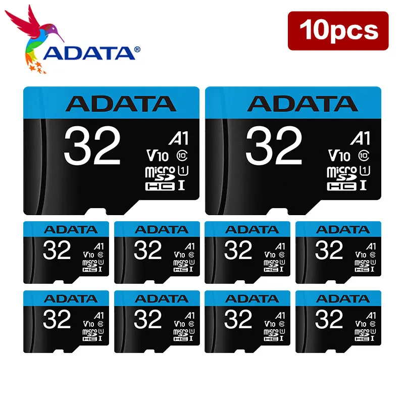 ADATA 10 шт. A1 TF карта V10 класс 10 Microsd карта 64 Гб 128 ГБ 32 ГБ Micro SD карта памяти для телефона
ADATA 10 шт. A1 TF карта V10 класс 10 Microsd карта 64 Гб 128 ГБ 32 ГБ Micro SD карта памяти для телефона