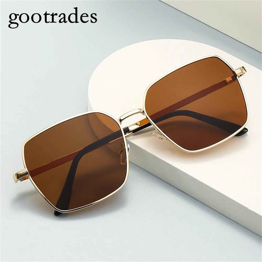 gootrades Women Men Square Large Frame Sunglasses UV400 Protection Shades Ins Retro Metal Luxury Eyewear Brand Design Eyeglasses
gootrades Women Men Square Large Frame Sunglasses UV400 Protection Shades Ins Retro Metal Luxury Eyewear Brand Design Eyeglasses