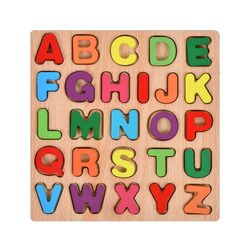 Puzzle en Bois Montessori avec Lettres et Chiffres pour Enfant, Appairage, Jouet, Cadeau 4