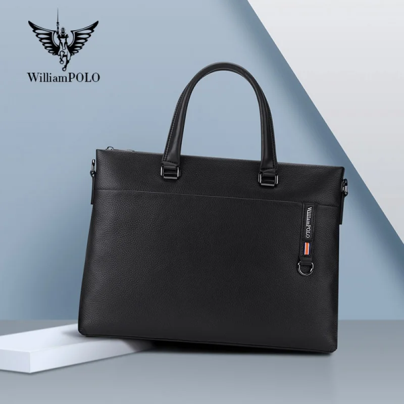 

Emperor Paul Authentic Men's Bag Shoulder Bag First Layer Cowhide Leather Messenger Bag Briefcase Soft Leather Famous Brand Pure