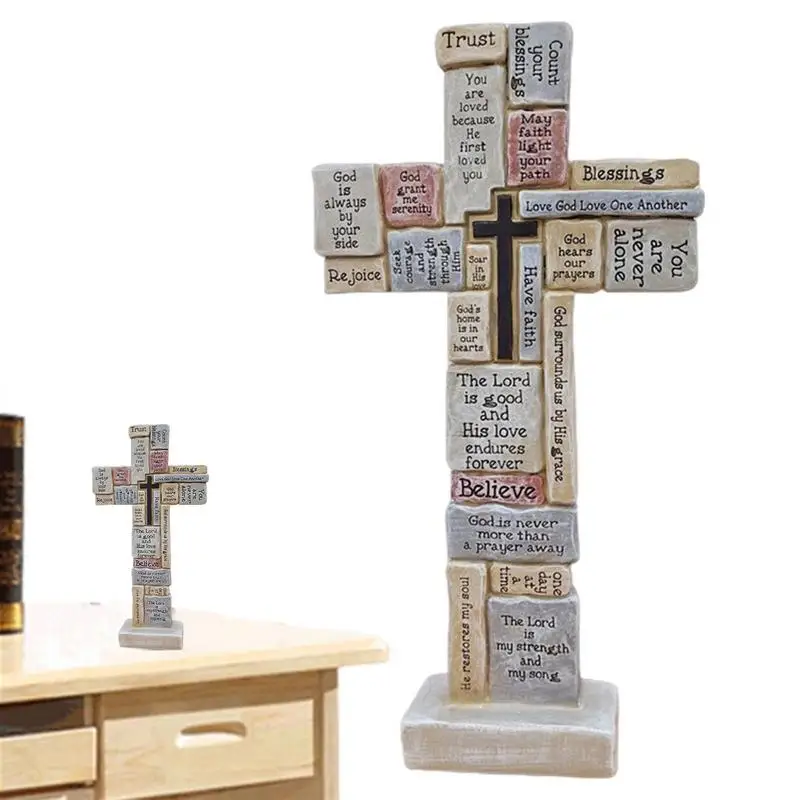 Christians Crossword Standing sign Encouraging Words and Phrases resin cross prayer sculpture Home Interior Scene Decoration
Christians Crossword Standing sign Encouraging Words and Phrases resin cross prayer sculpture Home Interior Scene Decoration