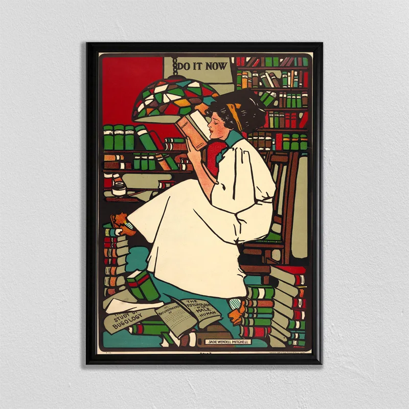 Bookstore Retro Nostalgic Poster American Study Decorative Painting Framed Hanging Painting Wall European Home Bar
Bookstore Retro Nostalgic Poster American Study Decorative Painting Framed Hanging Painting Wall European Home Bar