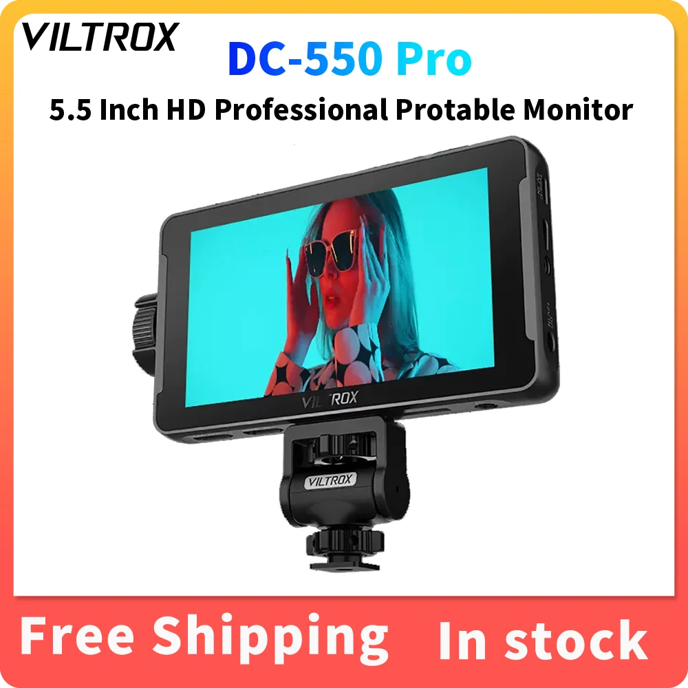 VILTROX DC-550 Pro 5,5 дюймов 3D LUT 4K сенсорный экран профессиональный портативный монитор с подставкой HDMI Field Director Monitor
VILTROX DC-550 Pro 5,5 дюймов 3D LUT 4K сенсорный экран профессиональный портативный монитор с подставкой HDMI Field Director Monitor