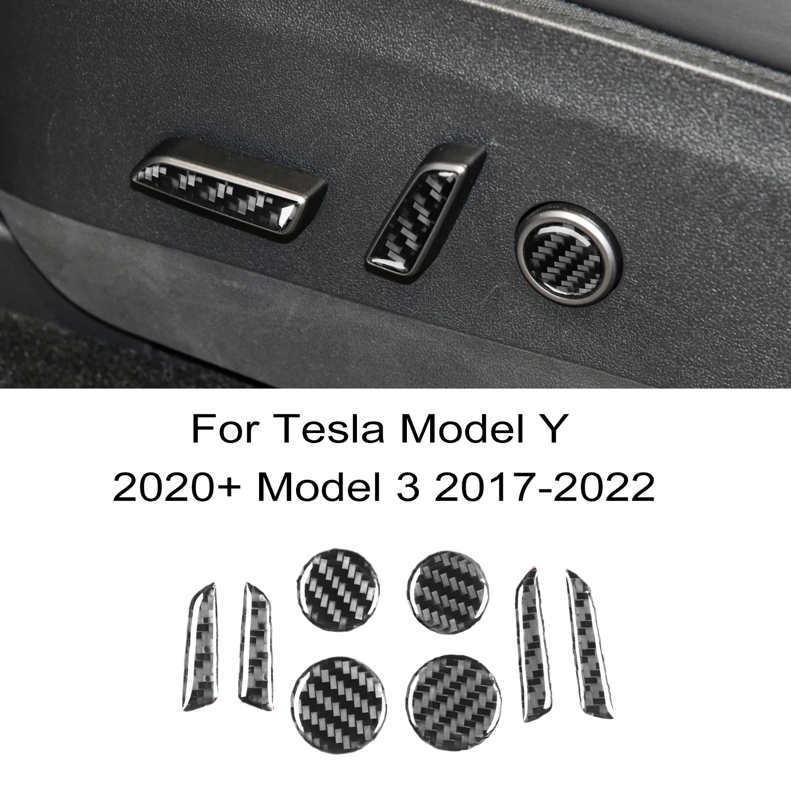 Seat Adjustment Panel Button Trim Cover Car Interior Carbon Fiber Accessories Sticker For Tesla Model Y 2020+ Model 3 2017-2022
Seat Adjustment Panel Button Trim Cover Car Interior Carbon Fiber Accessories Sticker For Tesla Model Y 2020+ Model 3 2017-2022