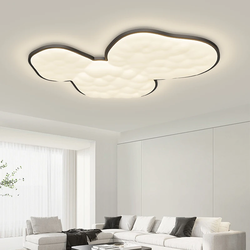 

Nordic Creative Light Luxury Cream Wind Cloud Chandeliers Modern Simple Bedroom Study Living Room Full Spectrum Ceiling Lamp